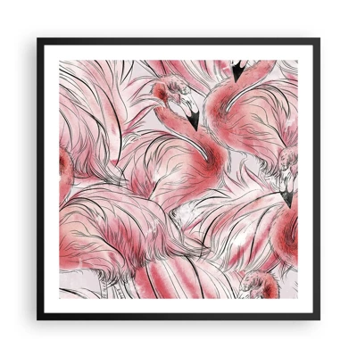 Poster in black frame - Bird Corps de Ballet - 60x60 cm