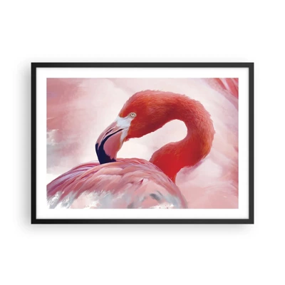 Poster in black frame - Bird Look - 70x50 cm