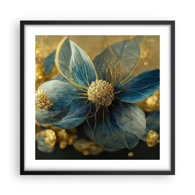 Poster in black frame - Blossoming in Gold - 50x50 cm