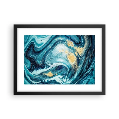 Poster in black frame - Blue Whirl - 40x30 cm