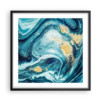 Poster in black frame - Blue Whirl - 50x50 cm