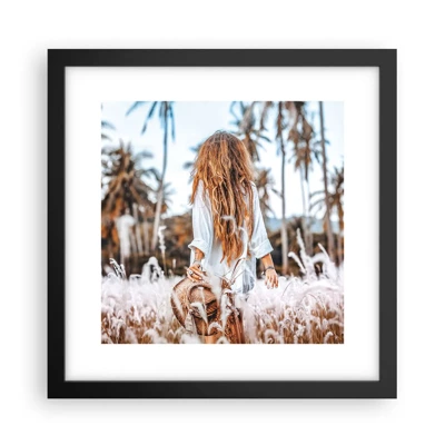 Poster in black frame - Born from Grass Fluff - 30x30 cm