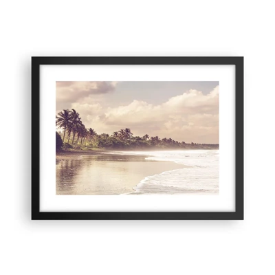 Poster in black frame - Caress of the Waves - 40x30 cm