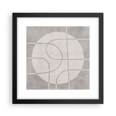 Poster in black frame - Circular and Straight - 30x30 cm