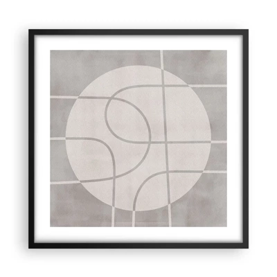 Poster in black frame - Circular and Straight - 50x50 cm