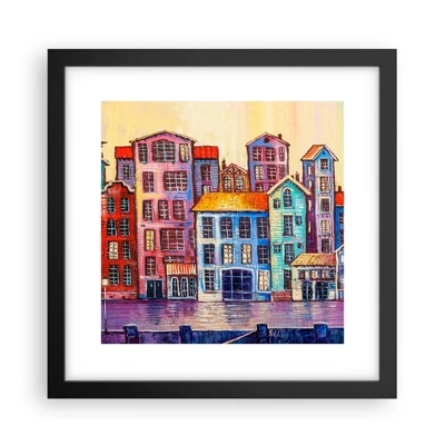 Poster in black frame - City Like From a Fairytale - 30x30 cm