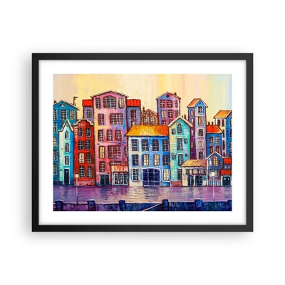 Poster in black frame - City Like From a Fairytale - 50x40 cm