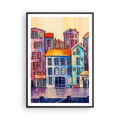 Poster in black frame - City Like From a Fairytale - 70x100 cm