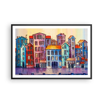 Poster in black frame - City Like From a Fairytale - 91x61 cm