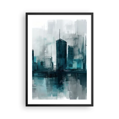 Poster in black frame - City in the Colour of Rain - 50x70 cm