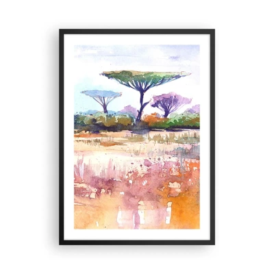 Poster in black frame - Colour of Savannah - 50x70 cm