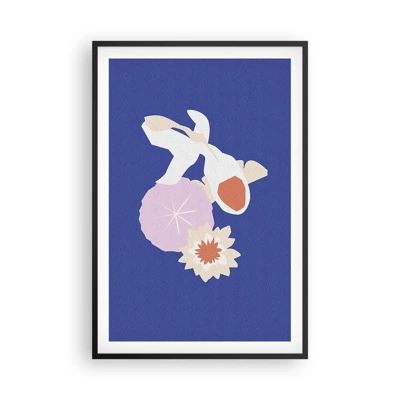 Poster in black frame - Composition of Flowers and Buds - 61x91 cm