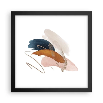 Poster in black frame - Composition with Wings - 30x30 cm