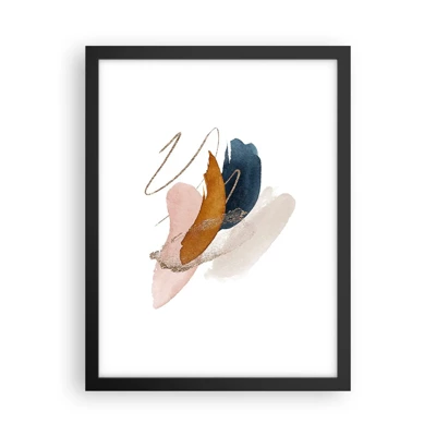 Poster in black frame - Composition with Wings - 30x40 cm