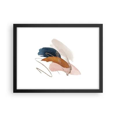 Poster in black frame - Composition with Wings - 40x30 cm