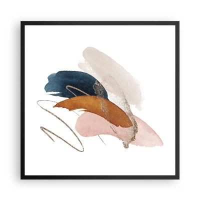 Poster in black frame - Composition with Wings - 60x60 cm