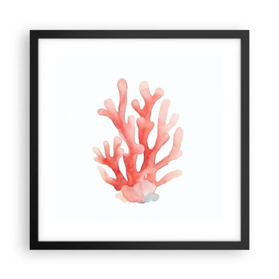 Poster in black frame - Coral Colour Colars - 40x40 cm