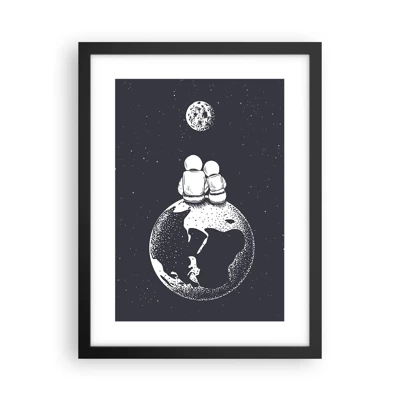 Poster in black frame - Cosmic Love Story - 30x40 cm