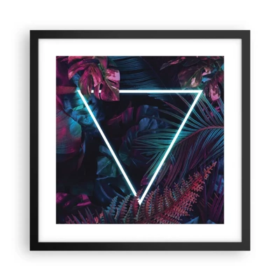 Poster in black frame - Disco Style Garden - 40x40 cm