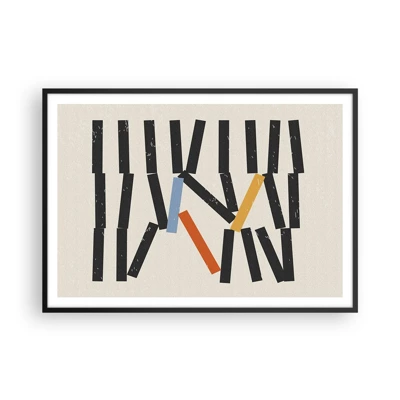 Poster in black frame - Domino - Composition - 100x70 cm