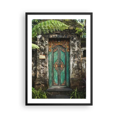 Poster in black frame - Door to Exotic World - 50x70 cm