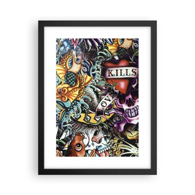 Poster in black frame - Dream of a Tattoo Artist - 30x40 cm