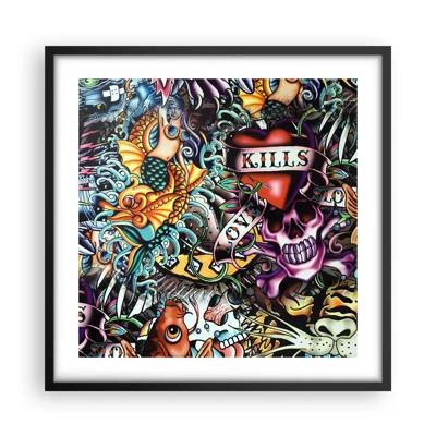 Poster in black frame - Dream of a Tattoo Artist - 50x50 cm