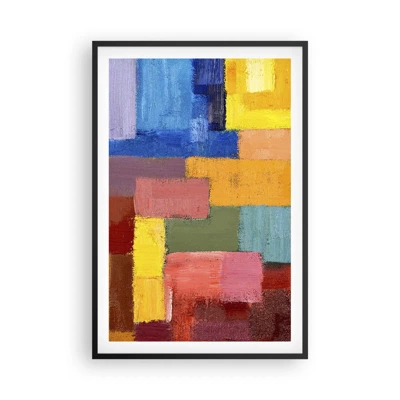 Poster in black frame - Each Different, All Colourful - 61x91 cm