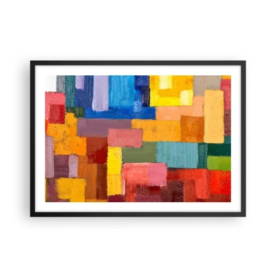 Poster in black frame - Each Different, All Colourful - 70x50 cm