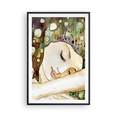 Poster in black frame - Emerald and Violet Dream - 61x91 cm