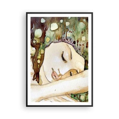 Poster in black frame - Emerald and Violet Dream - 70x100 cm