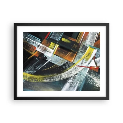 Poster in black frame - Energy of Movement - 50x40 cm