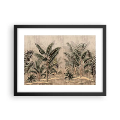 Poster in black frame - Engraving in Colonial Style - 40x30 cm