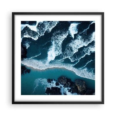 Poster in black frame - Envelopped by Waves - 50x50 cm