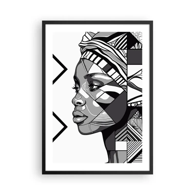 Poster in black frame - Ethnic Portrait - 50x70 cm