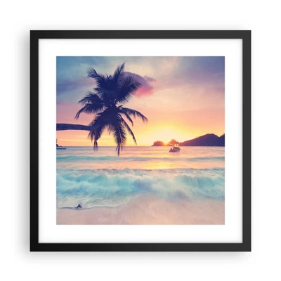 Poster in black frame - Evening in a Bay - 40x40 cm