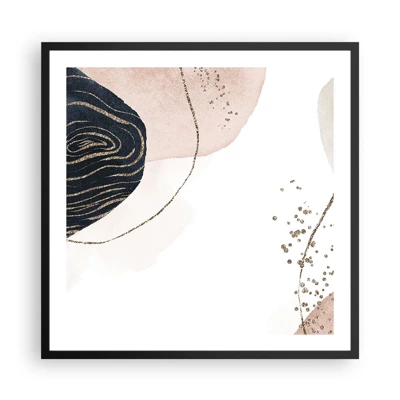 Poster in black frame - Everything Flows - 60x60 cm