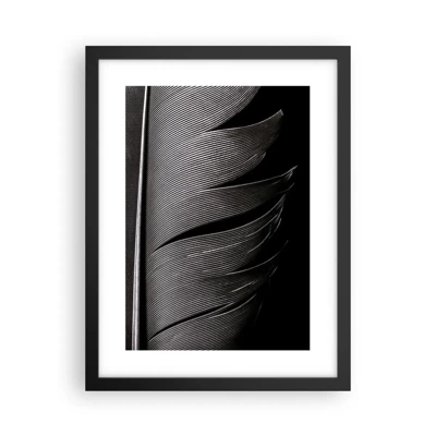 Poster in black frame - Feather - Wonderful Constract - 30x40 cm