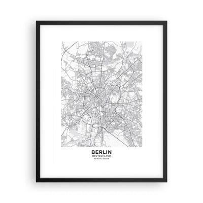 Poster in black frame - Flower of Berlin - 40x50 cm