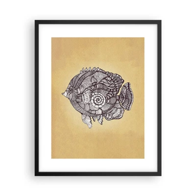 Poster in black frame - From the Ocean of Ornaments - 40x50 cm