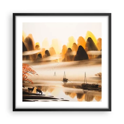 Poster in black frame - Further than Far East - 50x50 cm