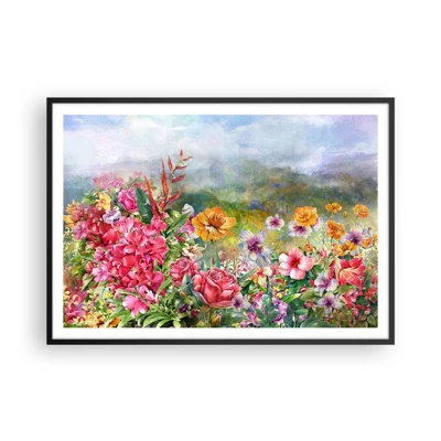 Poster in black frame - Garden which Went Crazy - 100x70 cm