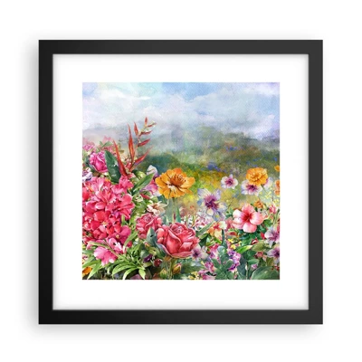 Poster in black frame - Garden which Went Crazy - 30x30 cm