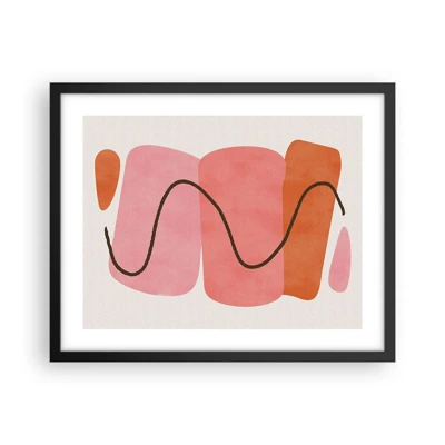 Poster in black frame - Gentle Movement of forms - 50x40 cm