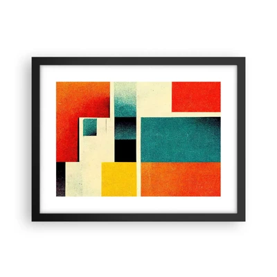 Poster in black frame - Geometric Abstract - Good Energy - 40x30 cm