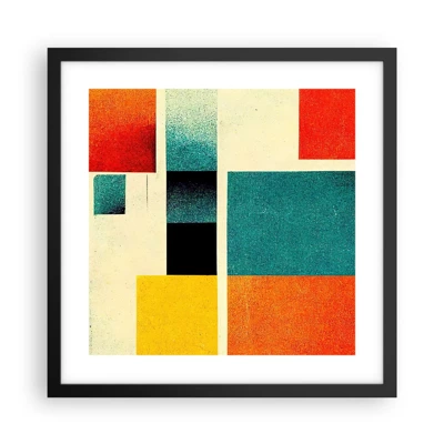Poster in black frame - Geometric Abstract - Good Energy - 40x40 cm