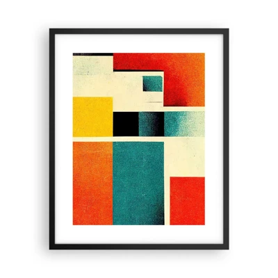 Poster in black frame - Geometric Abstract - Good Energy - 40x50 cm