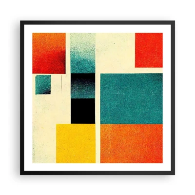 Poster in black frame - Geometric Abstract - Good Energy - 60x60 cm