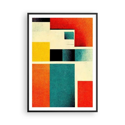 Poster in black frame - Geometric Abstract - Good Energy - 70x100 cm