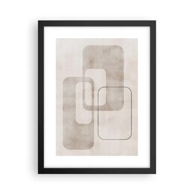 Poster in black frame - Geometrical Grout - 30x40 cm